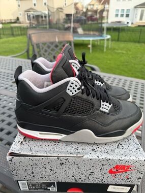 Nike Air Jordan 4 Retro - Black/Grey/Red Men’s Sneakers